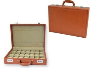 UHRENKOFFER SCHMUCKKOFFER BRAUN 21 UHREN WATCHES SUITCASE SUBL21 de - Picture 1 of 7
