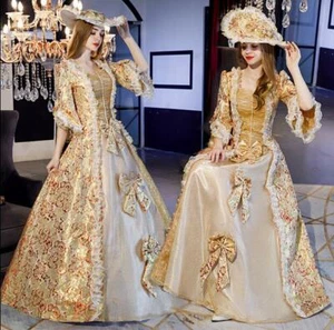 Victorian Medieval Renaissance Costume Dress Marie Antoinette Theater Gown a66 - Picture 1 of 4