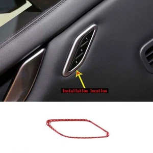 Red Carbon Fiber Seat Memory Switch Frame Cover Trim For Maserati Glibli 14-19 - Imagen 1 de 8
