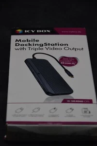 ICY BOX IB-DK4060-CPD USB Type-C Dockingstation Neu Inkl. Rechnung - Zdjęcie 1 z 5
