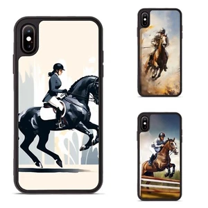 Horseman Horse Jumping Lightweight Cover For iPhone XS 11 12 13 14 15 16 Pro Max - Picture 1 of 25