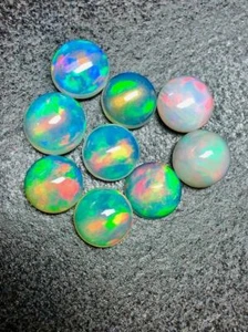 0.34 Karat Natürlich Äthiopische Opal 5 MM Rund Cabochon Lose Edelstein - Bild 1 von 4