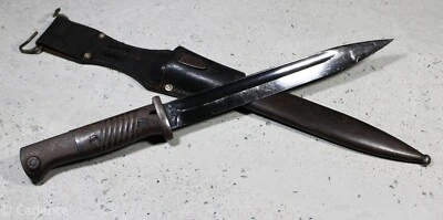 WW2 German K98 Bayonet Matching #s Horster 1939 GI CARRIED! Belt Hook W/ Frog. 5 - Image 1 of 4