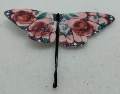 Handmade Dark Pink Hair Butterfly Bobby Pin Clip Accessory  - Image 1 of 2