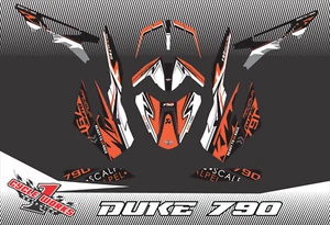 FULL Custom GRAPHICS KIT FOR KTM DUKE 790 890 2017 2018 2019 2020 2021 DUKIT - Picture 1 of 1
