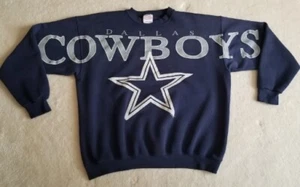 Felpa Dallas Cowboys vintage anni 90 adulto XL felpa Santee di PLUMA - Foto 1 di 11