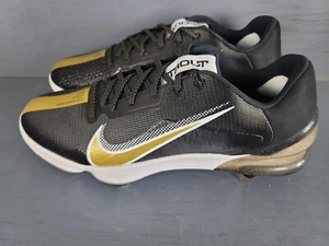 Nike Force Zoom Trout 7 Pro Baseball Stollen Herren Größe 14 Gold Schwarz Metall - Bild 1 von 9