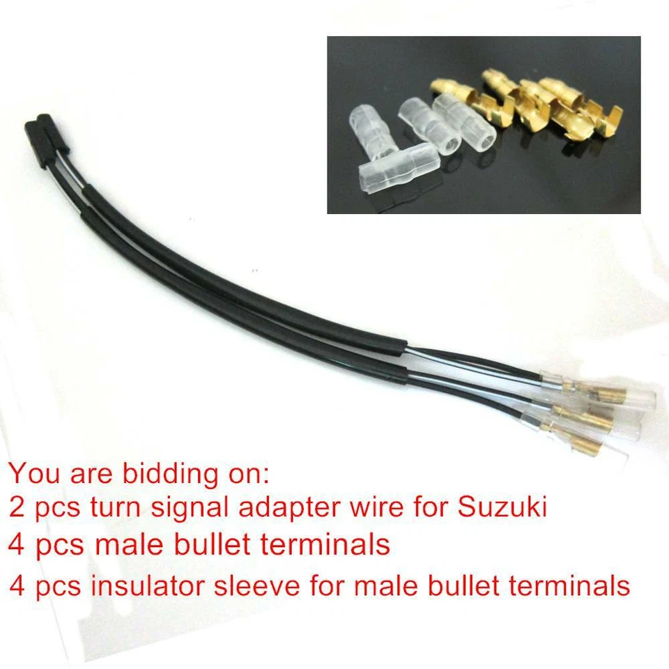 Suzuki Turn Signal Wire Adapter Plug for Katana GSX600F GSX750F GSX650F GSX1300R Foto 1 de 3