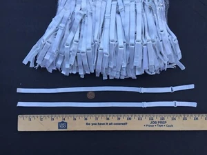 Correas de hombro elásticas blancas de 1/4" y 3/8" acabado satinado sin gancho 150,10,5 PRS #C6 - Imagen 1 de 2