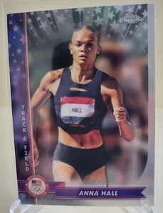 2024 TOPPS CROMATO US OLYMPICS ANNA HALL RIFRATTORE #43 PISTA E CAMPO - Foto 1 di 2