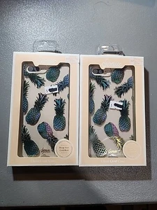2 Sonix Apple iPhone 8/7/6 Plus Clear Cases Pineapples - Liana Teal - Picture 1 of 3