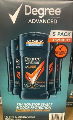 Degree Advanced non stop 72H Protection Antiperspirant Adventure Pack of 5 - 2.5 - Image 1 of 3
