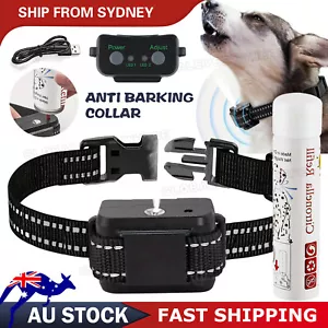 Anti Bark Dog Citronella Spray Collar Rechargeable Training No Barking Humane AU - Picture 1 of 12