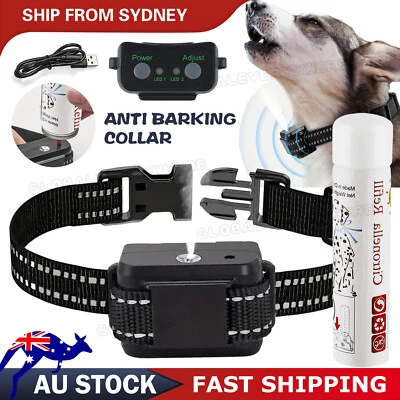 Anti Bark Dog Citronella Spray Collar Rechargeable Training No Barking Humane AU - image 1 of 4