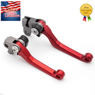 For Honda CR80R CR85R 1998-2007 FXCNC Clutch Brake Levers Pivot Dirt bike Red - Изображение 1 из 4