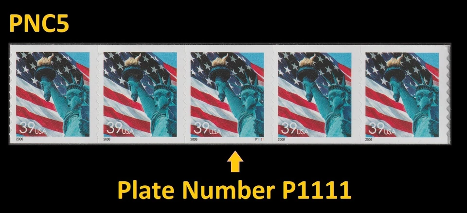 US 3981 Flag & Statue of Liberty 39c PNC5 APU P1111 MNH 2006 - Image 1 of 1