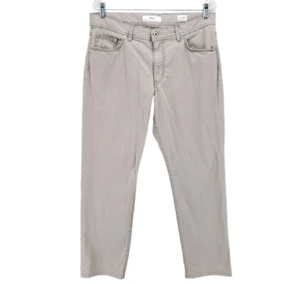 Pantalones de fantasía BRAX Cooper beige ajuste regular elástico talla 35 - dobladillo a 28" entrepierna Foto 1 de 4