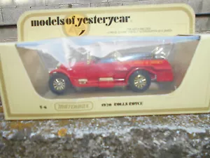 ROLLS ROYCE - 1920 - AUTO SCALA VIGILI DEL FUOCO MATCHBOX - SCALA 1/48 - Foto 1 di 1