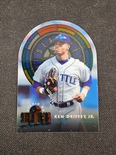 1996 Leaf Studio Ken Griffey Jr Stained Glass Stars SP Die-Cut #2 Mariners (RB)