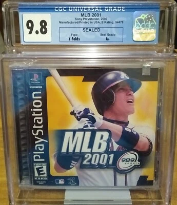 MLB 2001 Playstation 1 PS1 BRAND NEW SEALED Chipper Jones CGC 9.8 A+ Top Pop - Image 1 of 4