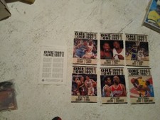 1996 Collector's Choice One On One 5" x 7" Jumbo Card Set of 6 - Opened For Pics