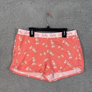The Lucky Brand  Shorts Womens Small Pink Orange Floral  Sleep Shorts Casual