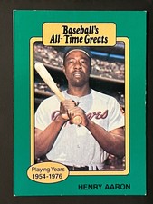 1987 Hygrade All-Time Greats Hank Aaron Braves Baseball Card