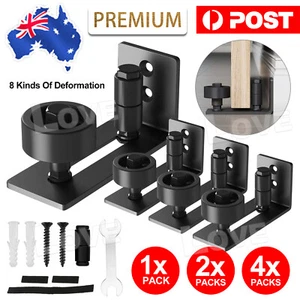 Adjustable Barn Door Floor Guide Roller Wall Mount Bottom Stay Sliding Hardware - Picture 1 of 11
