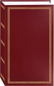 "Álbum de bolsillo de 3 anillos de Borgoña para 504 fotos - 4""X6" - Imagen 1 de 4