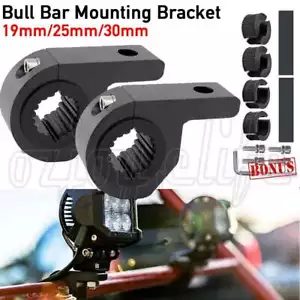 2x 19-25mm Bullbar Pipe Mount Bracket Clamps LED Work Light Bar 2 set Inserts AU - Picture 1 of 12