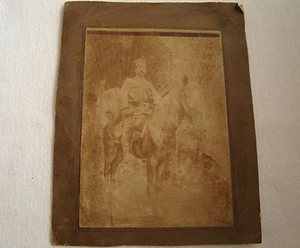 WWI Real Photo of Bulgarian Military Soldier on Horseback Battle of Doiran 1918 - Picture 1 of 6