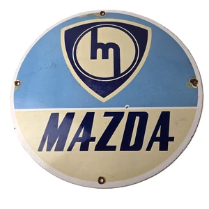 Letrero vintage de porcelana Mazda - taller de reparación mecánica de automóviles letrero de bomba de gas - Imagen 1 de 14
