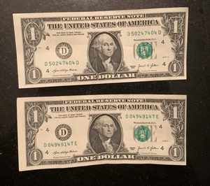 One Dollar Bill Series 2021 Miscut Misprint Off Center Note Ink Error Rare Lot - Picture 1 of 7