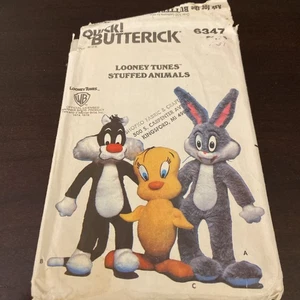 Butterick 6347 Looney Tunes Peluches Silvestre Piolín Pájaro Bichos Conejito - Imagen 1 de 4
