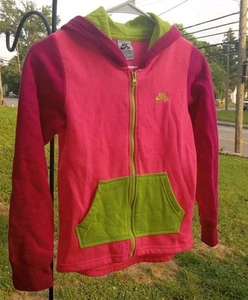 Niki SB Neon Pink And Green Zipup Jacket Girls Size M - Picture 1 of 5