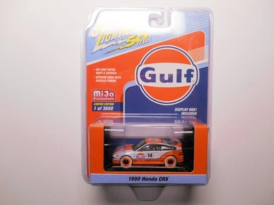 MIJO EXCLUSIVO GULF RACING 1990 HONDA CRX JOHNNY WHITE LIGHTNING CHASE CAR Foto 1 de 3