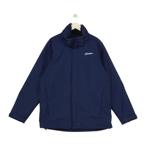 Berghaus Goretex Waterproof Jacket Mens Size XL Blue Hooded Full Zip Outdoor - Picture 1 of 15
