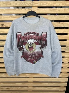 Vintage 90s Arizona Cardinals NFL 1995 Warner Bros USA Oversized Sweatshirt - Picture 1 of 6