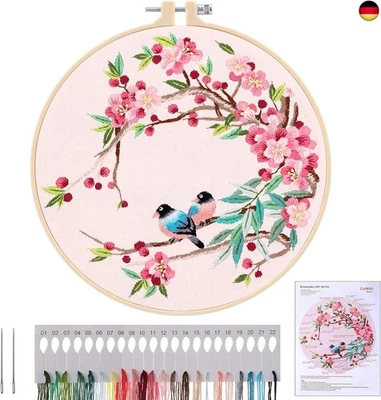 MWOOT Stickerei Kreuzstich Set,Handmade Embroidery Starter Kit,Anfänger