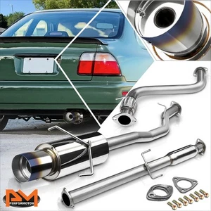 For 94-97 Honda Accord DX/EX/LX/SE 4.5" Burnt Tip Muffler Racing Catback Exhaust - Picture 1 of 5