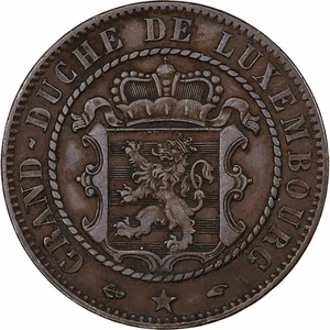 [#225531] Luxembourg, William III, 10 Centimes, 1860, Paris, Bronze, EF, KM:23.2 - Picture 1 of 2