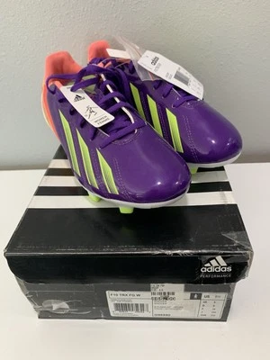 Botín de fútbol para mujer Adidas F10 TRX FG talla 6,5 G96590 púrpura/lima/naranja Foto 1 de 4