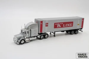 Herpa Kenworth W900 Container Semi-Trailer 45ft "K-Line" 1:87 /H22334 - Picture 1 of 1