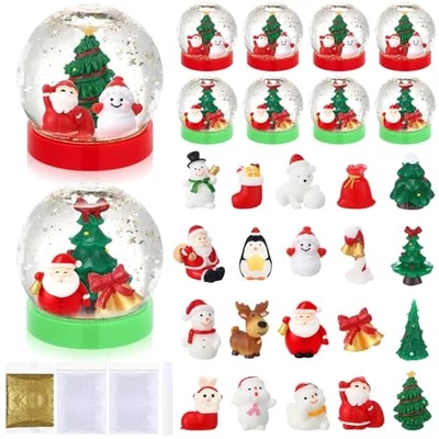  44 Pcs DIY Snow Globe Kit Water Globes Making Kit with Mini Christmas - Image 1 of 4
