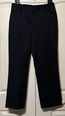 PANTALONES RAFAELLA MUJER CURVILÍNEOS PIERNA RECTA NUEVOS CON ETIQUETAS TALLA 10 AZUL MARINO MEDIANOCHE Foto 1 de 4