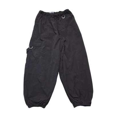 Pantalones cargo Urban Outfitters globo para mujer pequeños con cordón cintura negros Foto 1 de 4