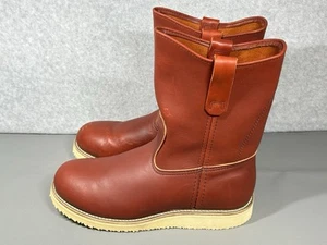 Vintage Red Wing 2276 PECOS Steel Toe Work Boots Mens Size 9 D USA 90's 02276 - Picture 1 of 21