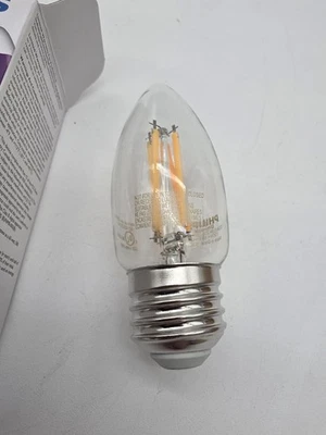 (10 Pack) Philips 60W Equiv B11 500 lm Soft White 2700K LED Light Bulb E26 Base - Image 1 of 4