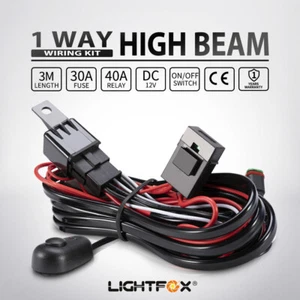 1 Way Led Wiring Loom Harness Spot Work Driving Light Bar 12V 40A Relay Deutsch - Picture 1 of 9