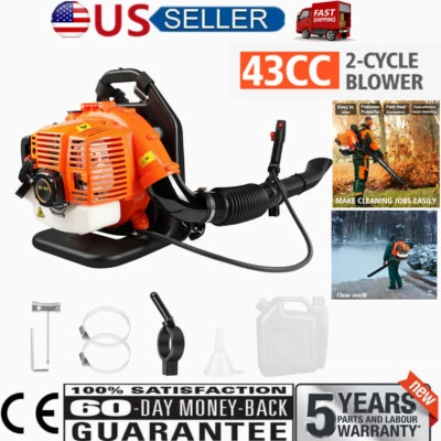 YOSEMITE 665CFM Gas Leaf Blower Backpack Gas Powered Snow Blower Cordless 2-Stroke 43CC